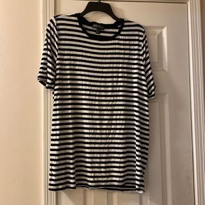 Forever 21+ black and white striped top